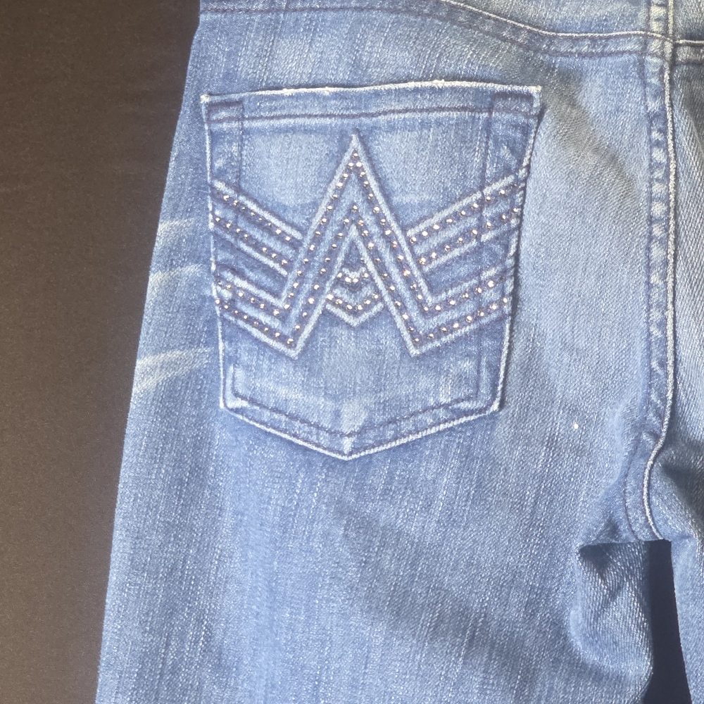 7 For All Mankind A Pocket Jeans Sz 24 NWT $260 Embellished Bootcut Denim Casual